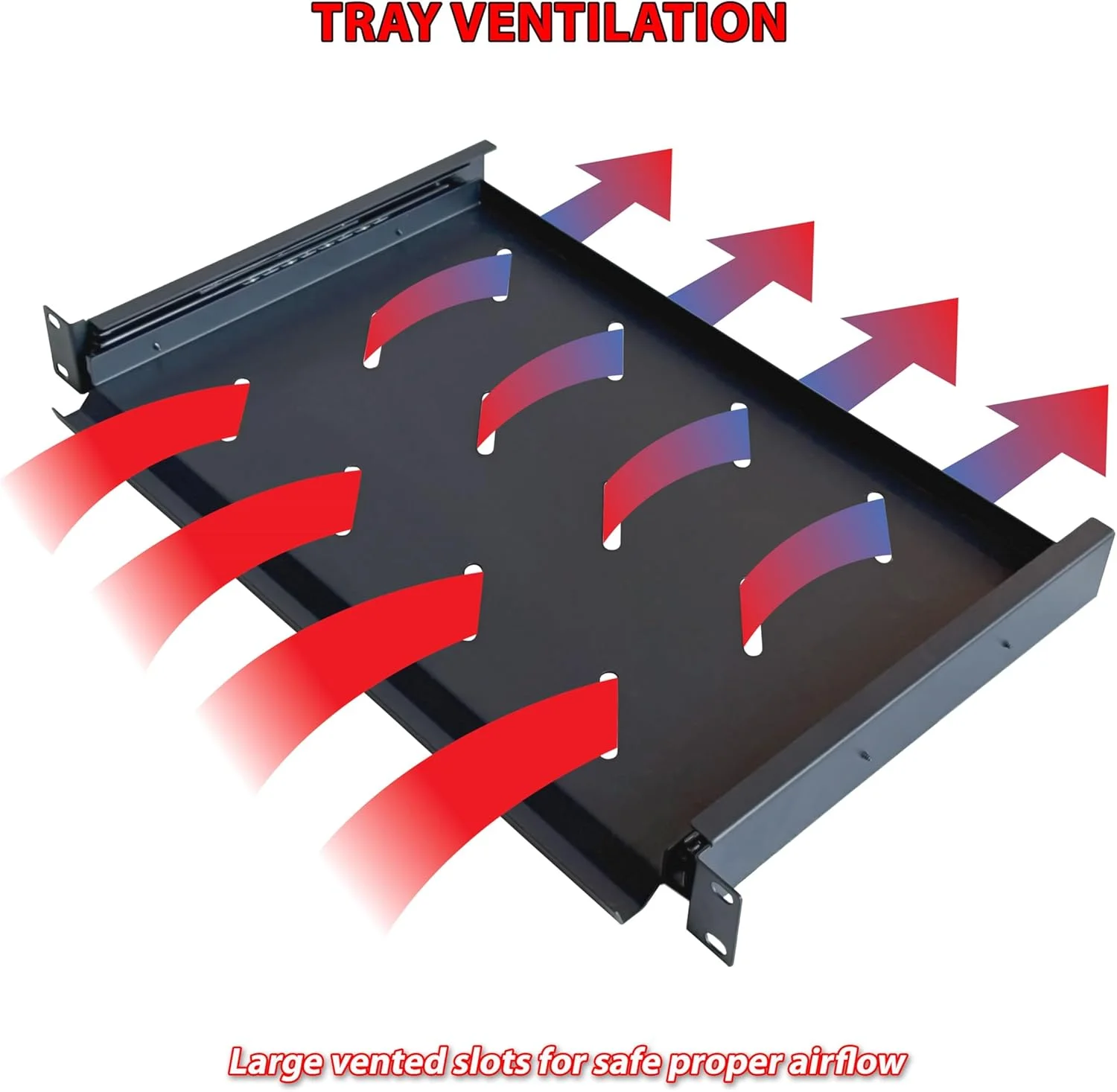 طبقه ریلی تهویه دار 1U گروه واردات پرستیژ برای رک های سرور 19 اینچی - 1 عدد