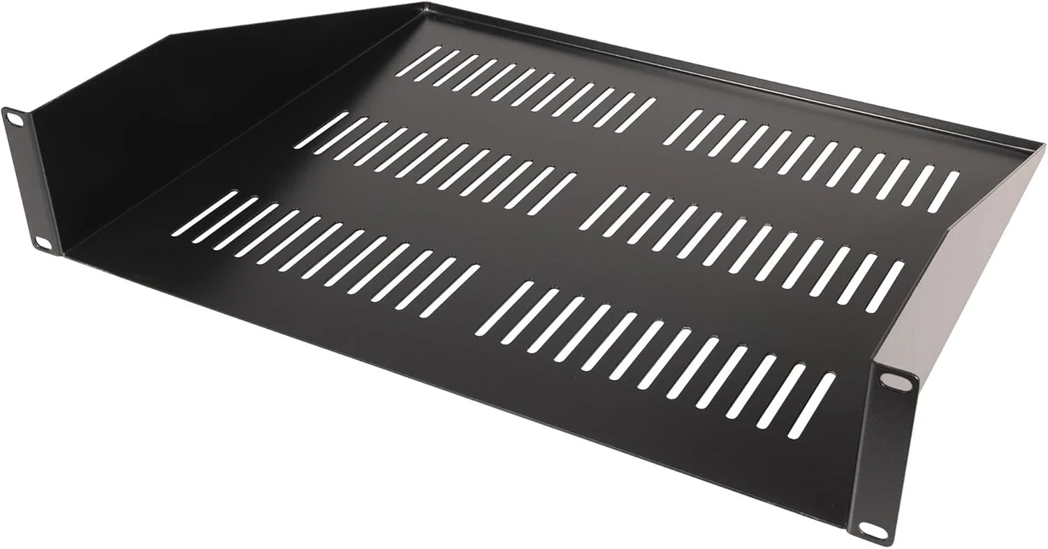 قفسه رک 19 اینچی پالس، 2 یونیت، عمق 370 میلی‌متر، فولاد سنگین 1.5 میلی‌متری، پوشش پودری مشکی، محل نگهداری رک برای سرورها، تجهیزات صوتی و الکترونیک - RKSV-2U370