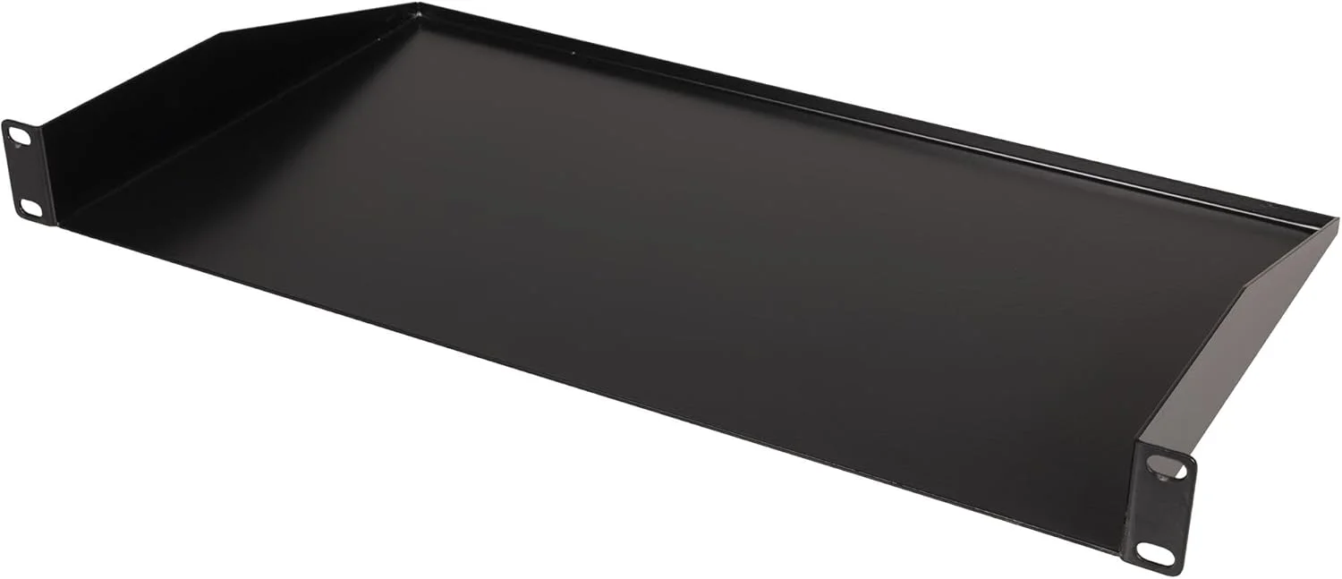 قفسه رک 1U پالس 19 اینچی، عمق 250 میلی‌متر، فولاد سنگین 1.5 میلی‌متری، پوشش پودری مشکی، ذخیره‌سازی رک‌مونت باریک و صرفه‌جویی در فضا برای سرورها، تجهیزات صوتی، لوازم الکترونیکی - RKSS-1U250