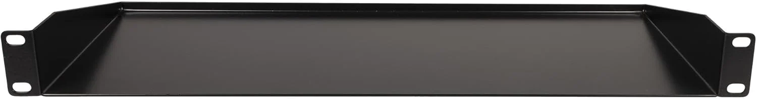 قفسه رک 19 اینچی PULSE، عمق 180 میلی متر، فولاد سنگین 1.5 میلی متر، پوشش پودری مشکی، ذخیره سازی رک باریک و صرفه جویی در فضا برای سرورها، تجهیزات صوتی، الکترونیک - RKSS-1U180