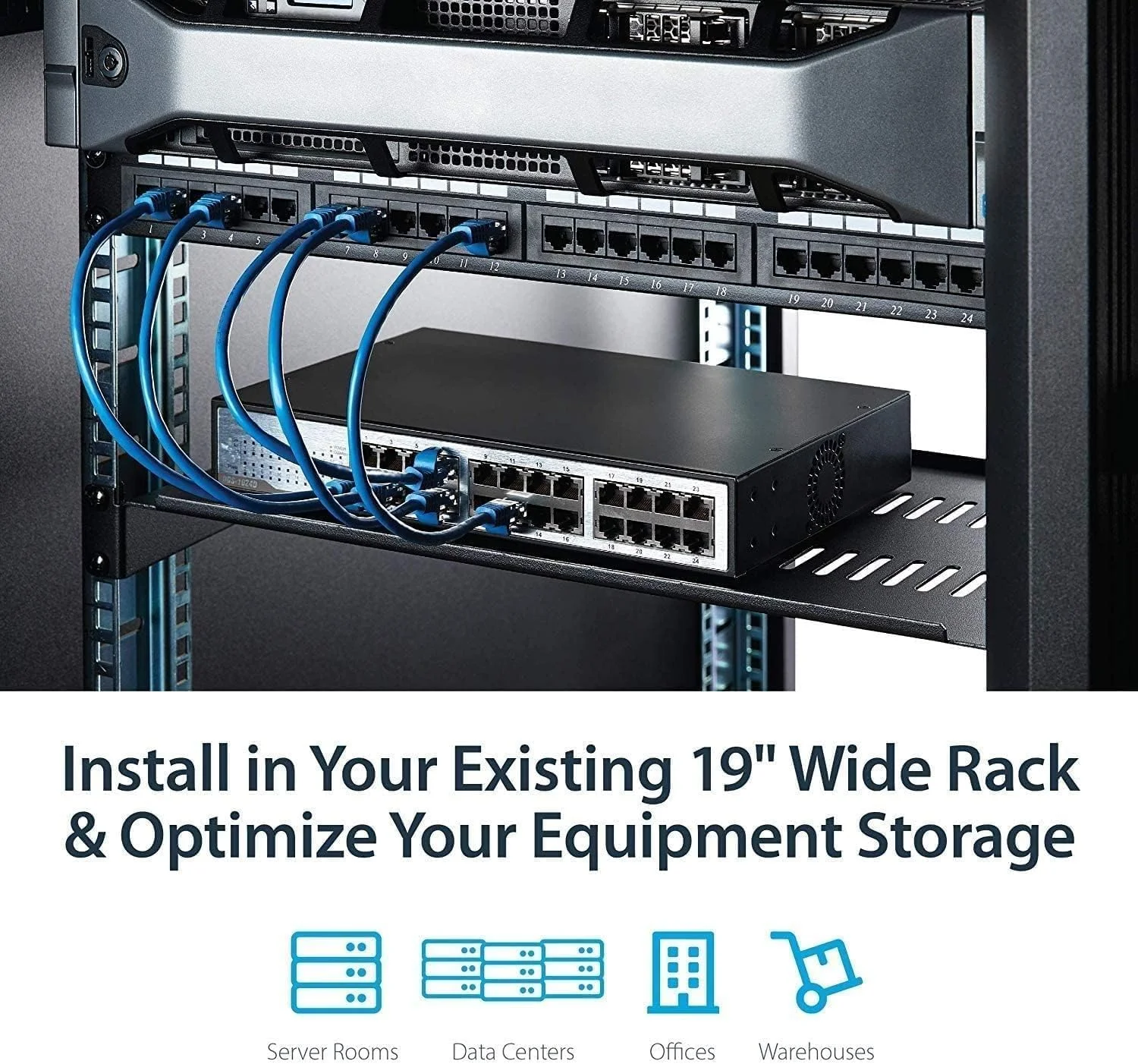 قفسه رک 1U با عمق 10 اینچ - فولاد سنگین - قفسه رک شبکه جهانی