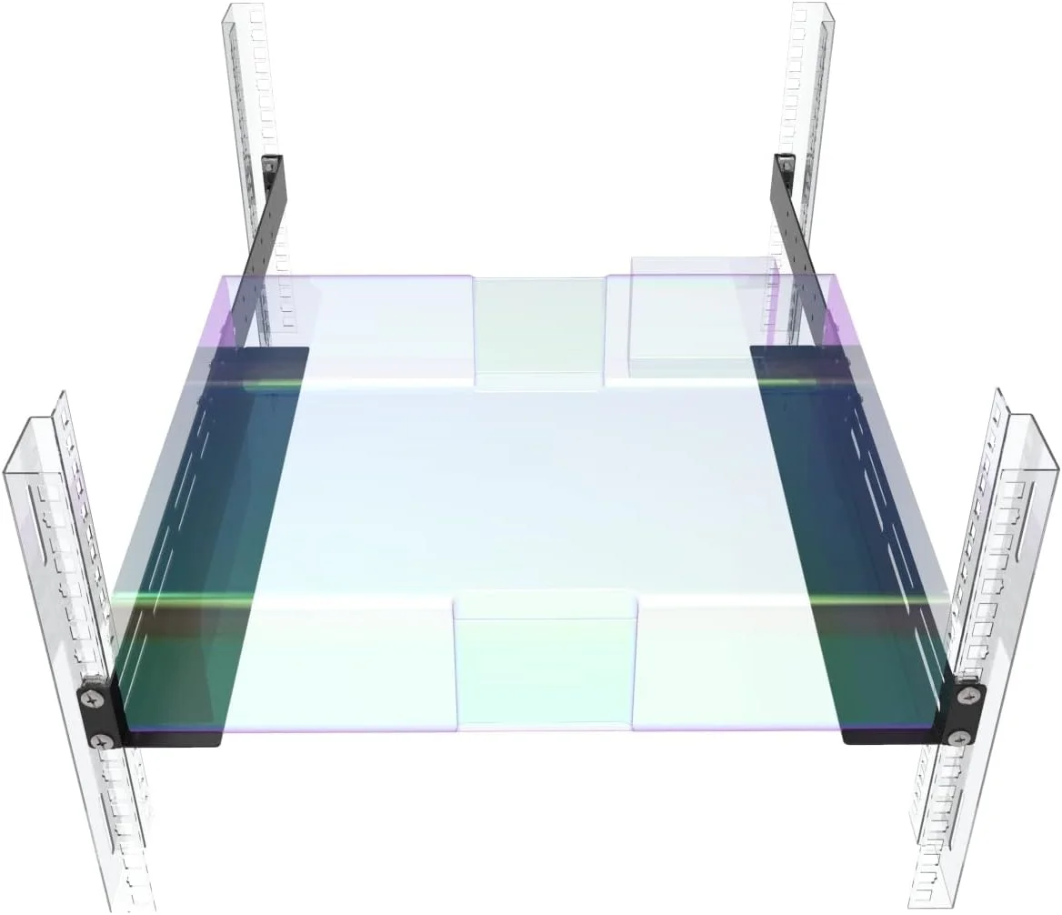 ریل قفسه ای یونیورسال 1U کیائو یوبانگ با قابلیت نصب در رک 4 پایه با عمق 40 تا 73 سانتیمتر مناسب برای APC، HP، IBM، DELL و Compaq