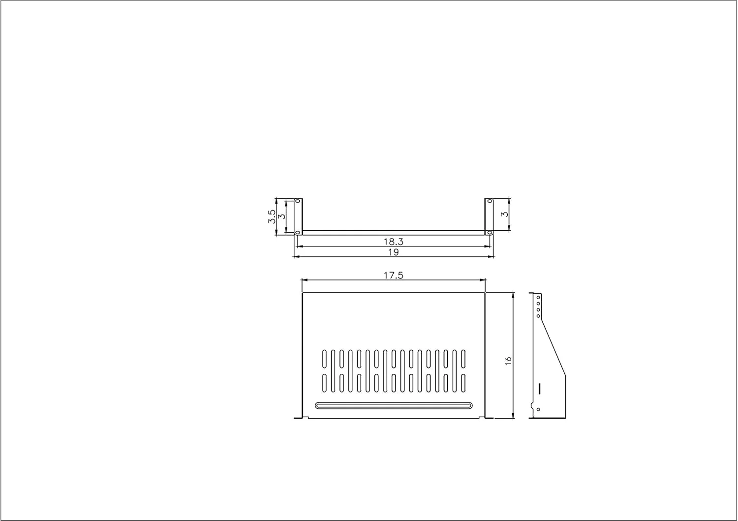 نگهدارنده قفسه شبکه فولادی تهویه دار 19 اینچی رایزینگ الکترونیکس، 2 یونیت، عمق 16 اینچ