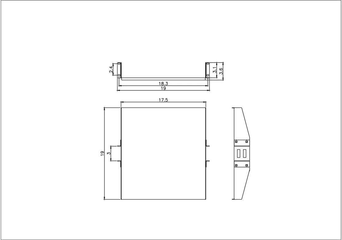قفسه ابزار شبکه ای کنسولی مرکزی 2U 19 اینچی قابل نصب در رک