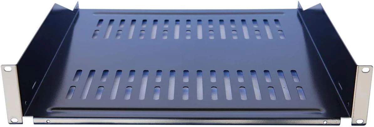 نگهدارنده قفسه شبکه فولادی تهویه دار 19 اینچی رایزینگ الکترونیکس، 2 یونیت، عمق 16 اینچ