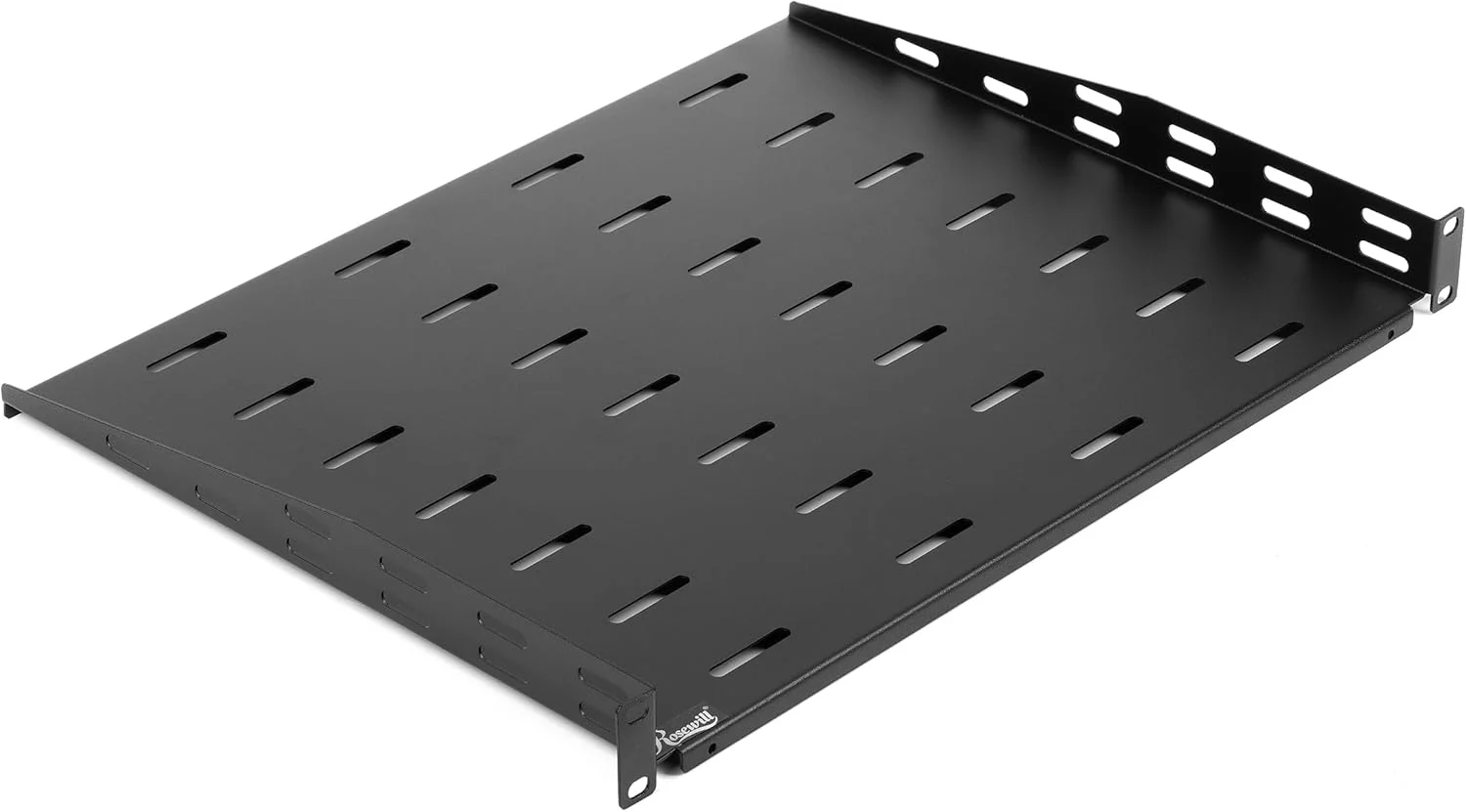قفسه سرور کنسولی تهویه دار یونیورسال 1U 19 اینچی Rosewill، عمق 14 اینچ، مشکی، بسته 2 عددی
