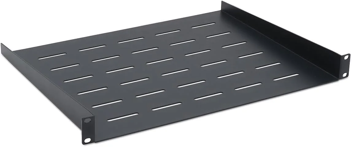 WAYTEX 37466 قفسه 1U 19 اینچی با جعبه ذخیره سازی عمق 350 میلی متر نصب ثابت - مشکی