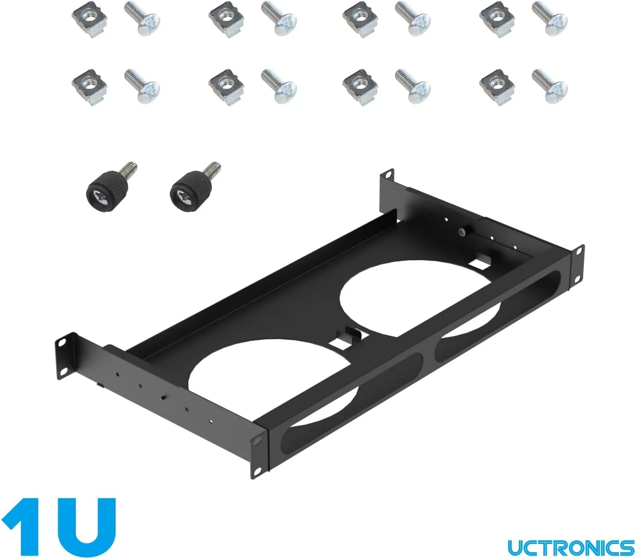 نگهدارنده رک 1U مک مینی UCTRONICS با براکت های جانبی، رک مونت 19 اینچی، پشتیبانی از 2 واحد از تمام مدل های مک مینی M2 و M1