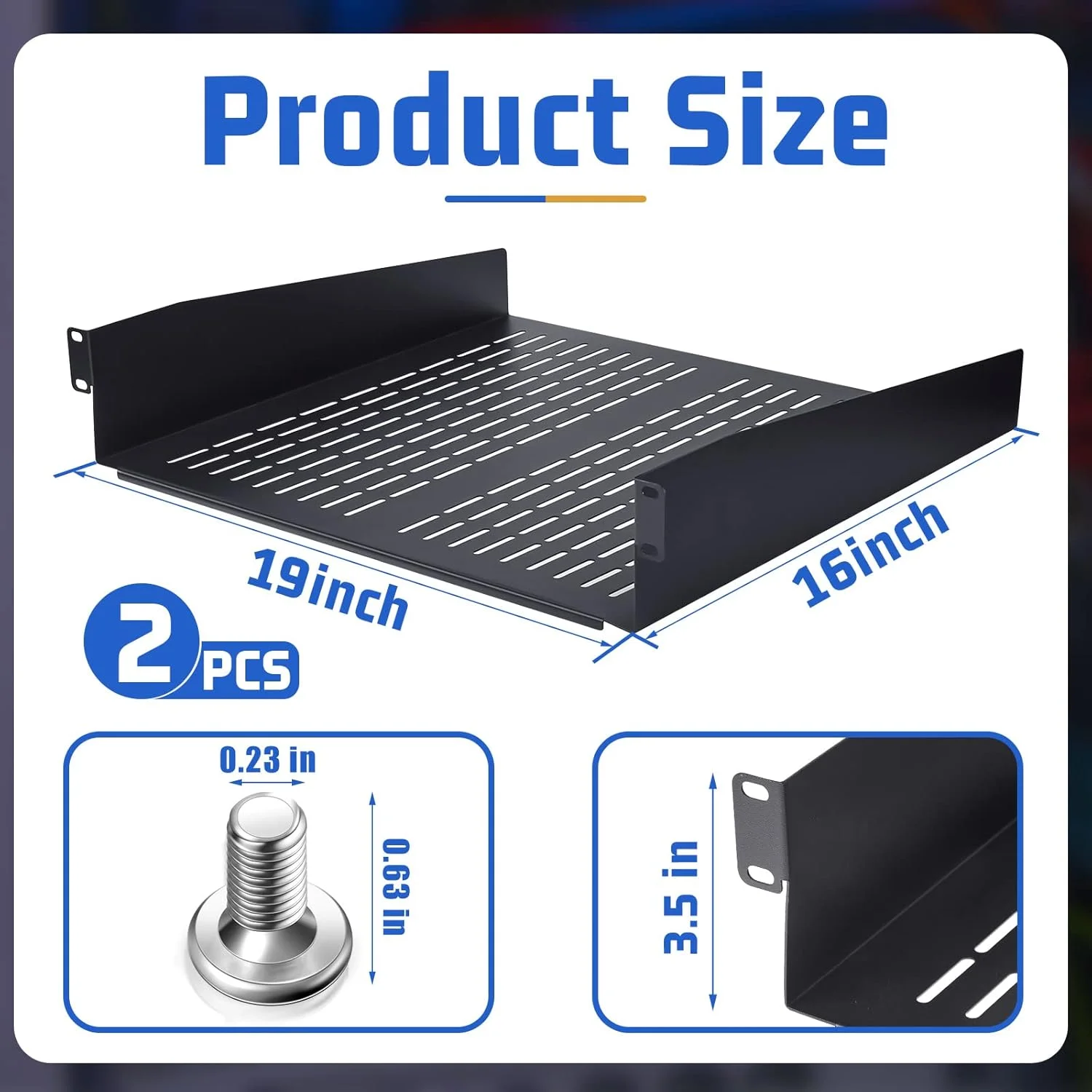 دو عدد قفسه رک، قفسه نصب رک تهویه دار، قفسه رک سرور سنگین جهانی برای رک و کابینت تجهیزات شبکه 19 اینچی، ظرفیت وزنی 20 کیلوگرم، عمق 41 سانتی متر (2U، 48x41x9 سانتی متر)