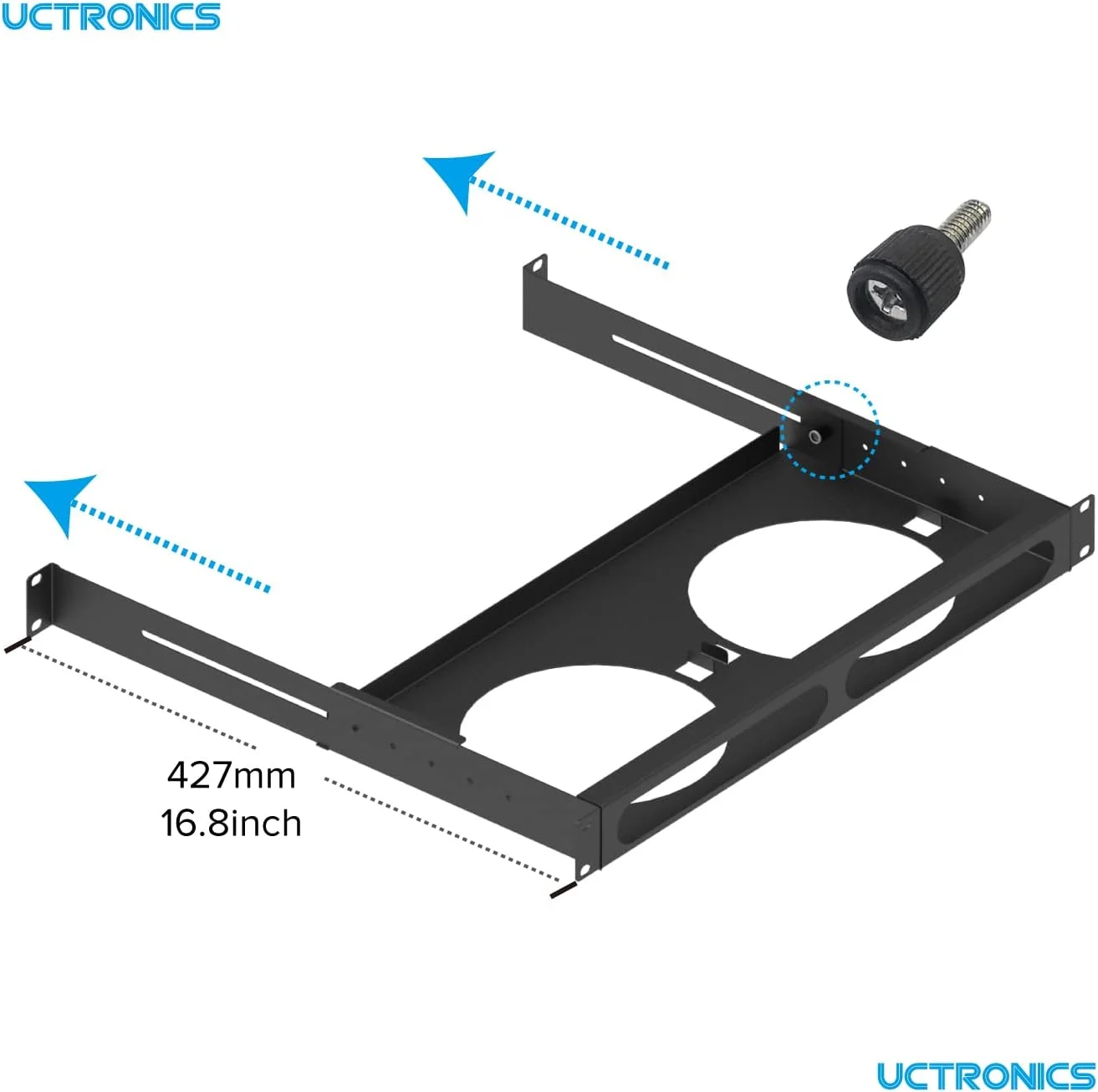 نگهدارنده رک 1U مک مینی UCTRONICS با براکت های جانبی، رک مونت 19 اینچی، پشتیبانی از 2 واحد از تمام مدل های مک مینی M2 و M1
