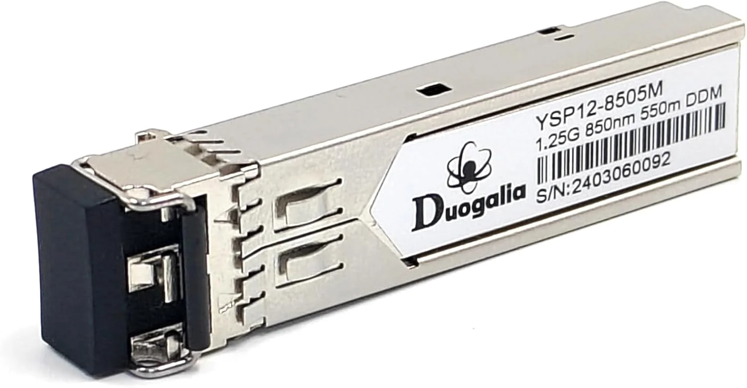 ماژول فیبر نوری گیگابیتی چند حالته SFP LC، فرستنده گیرنده 1.25G SFP MMF 850nm تا 550 متر