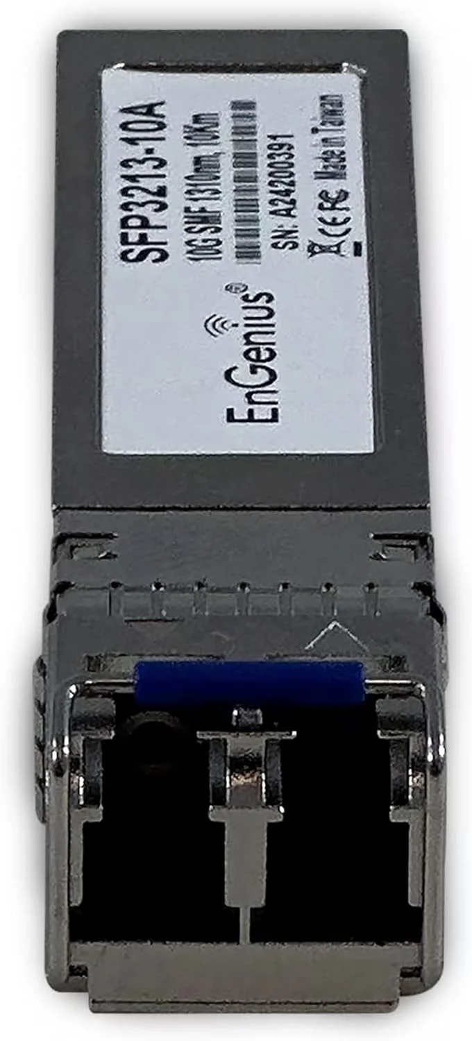 فرستنده و گیرنده نوری EnGenius SFP3213-10A 10G Single-Mode SFP Plus، طول موج 1310 نانومتر VCSEL، برد 10 کیلومتر، مشکی