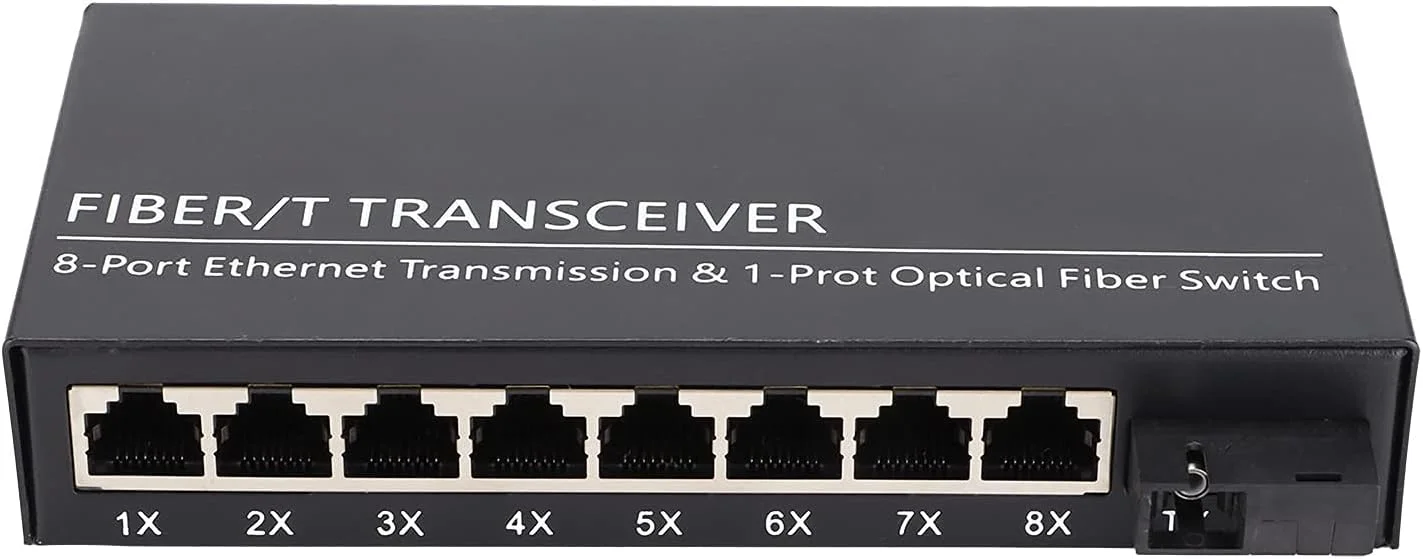 مبدل رسانه اترنت گیگابیتی تک حالته، SC 1.25Gbps به RJ45 10/100/1000 ماژول فرستنده و گیرنده حسگر خودکار شبکه - 3 کیلومتر