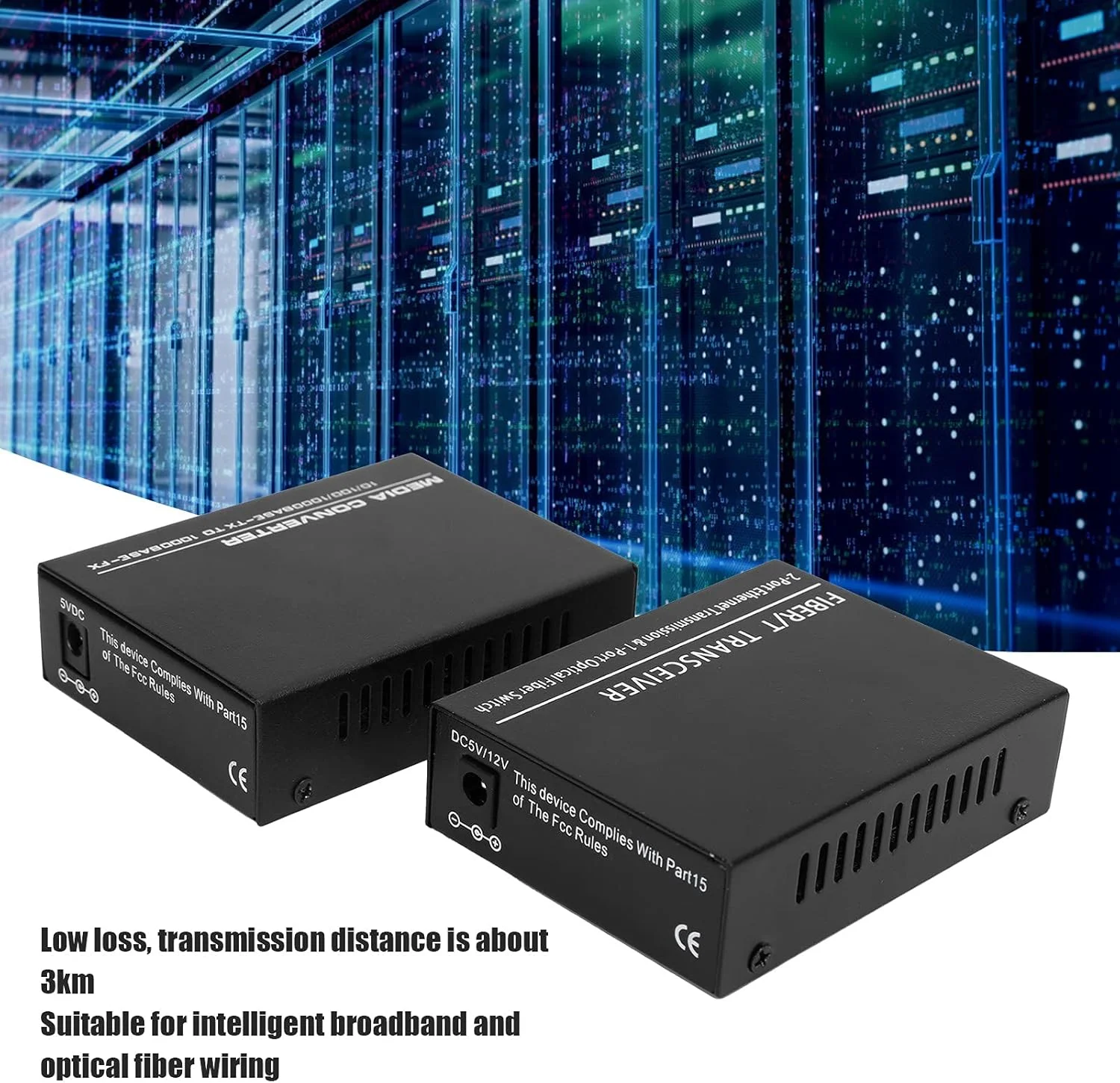 مبدل رسانه اترنت، فرستنده و گیرنده فیبر نوری XXS?SFP?1F1G/XXS?SFP?1F2G SC 3KM DC5V/DC(5V/12V)