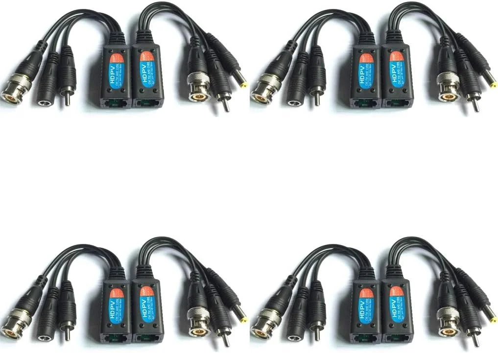 اورتک 8 مگاپیکسل UTP بالون HD cat5 به BNC ویدئو بالون فرستنده و گیرنده پسیو ویدئو، پاور و کانکتور صدا/دیتا RJ45 Cat5 Cat6 (چهار جفت)