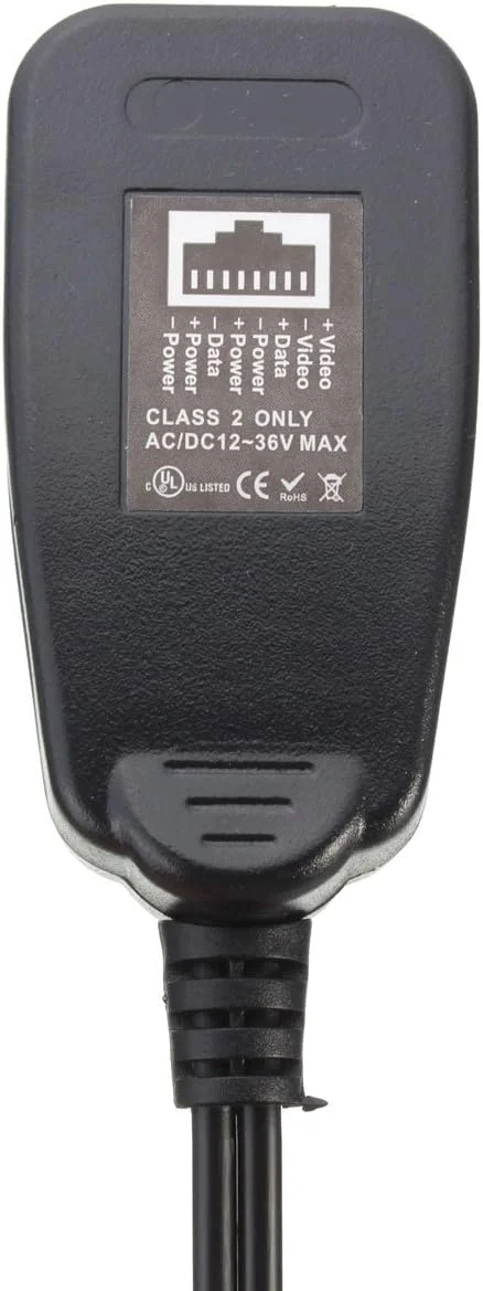 فرستنده ویدیویی غیرفعال HD-CVI/TVI/AHD با کانکتور برق و RJ45 CAT5، جفت تابیده BNC، بسته 10 عددی