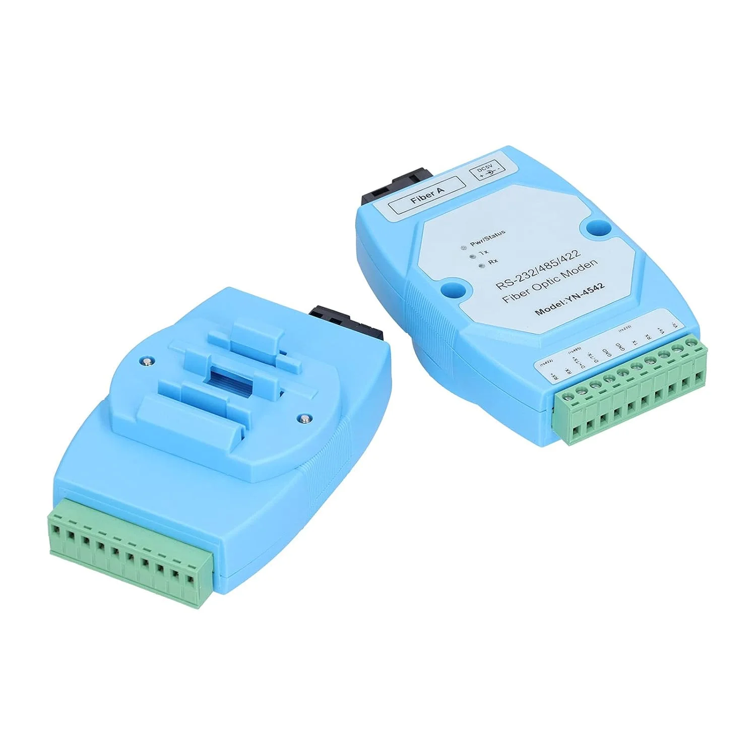 مبدل RS485/422/232، فرستنده و گیرنده فیبر نوری 1.5 واتی 485 ABS سازگار، جفت برای استفاده صنعتی