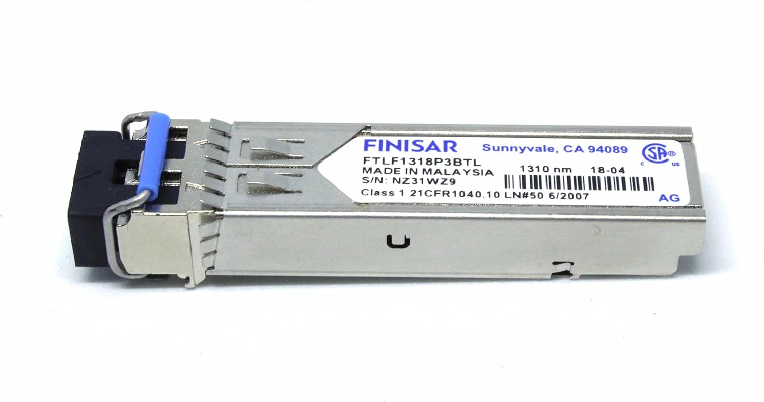 فرستنده و گیرنده صنعتی SFP با طول موج بلند Finisar، سازگار با RoHS، سرعت 1.25 گیگابیت بر ثانیه، مدل FTLF1318P3BTL