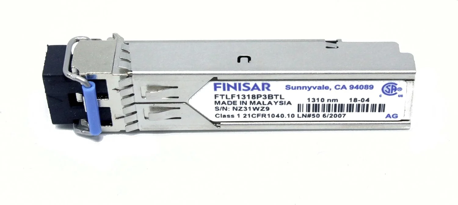 فرستنده و گیرنده صنعتی SFP با طول موج بلند Finisar، سازگار با RoHS، سرعت 1.25 گیگابیت بر ثانیه، مدل FTLF1318P3BTL