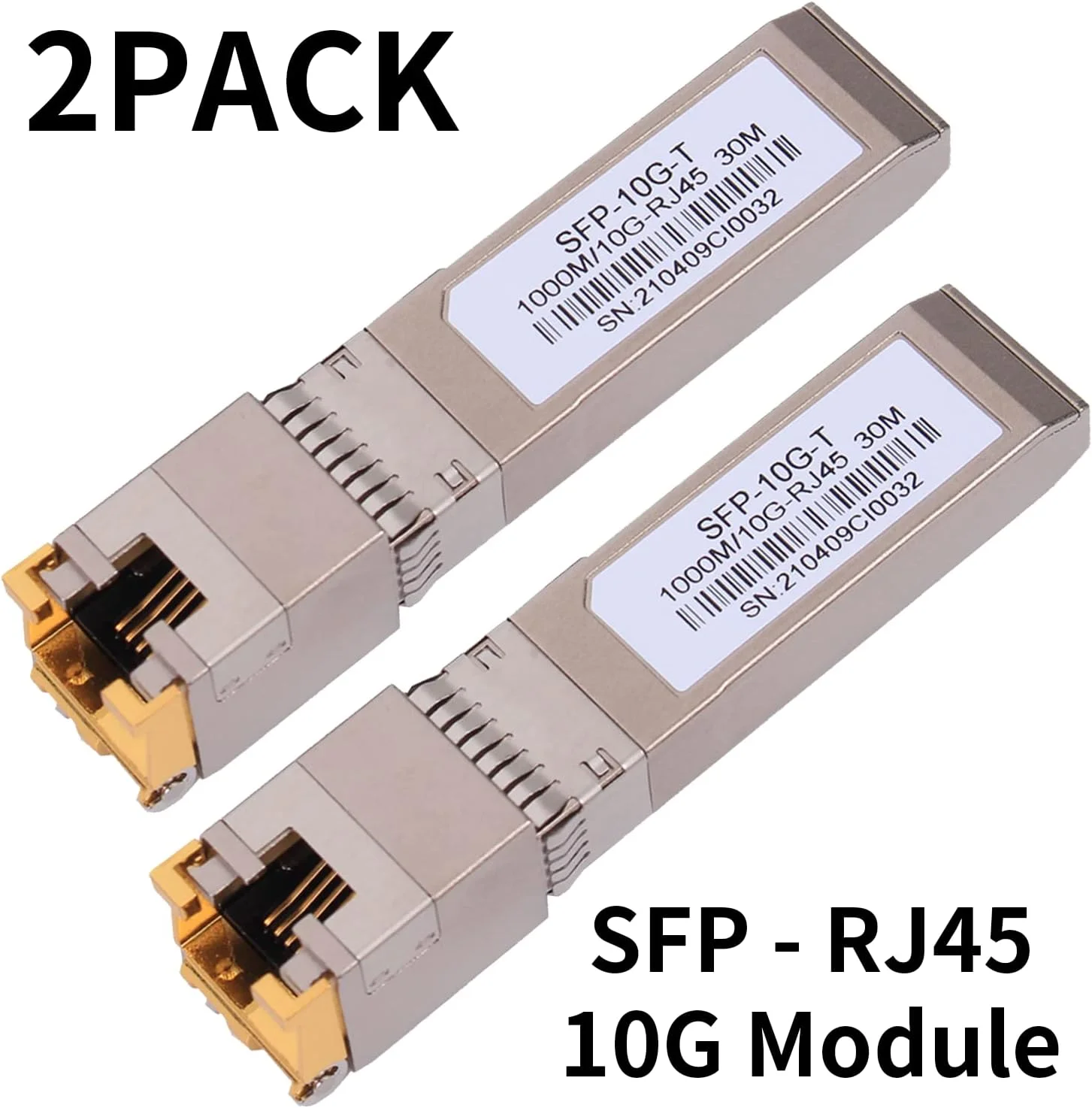 ماژول مسی SFP+ RJ45 دو عددی GESD با سرعت 1.25/2.5/5/10G - تا 30 متر با سازگاری CAT.6a/7 برای سیسکو، یوبیکیوتی، نت گیر، دی-لینک، سوپرمیکرو، تی پی-لینک، میکروتیک، یونیفای و غیره، فرستنده و گیرنده SFP 10GBase-T