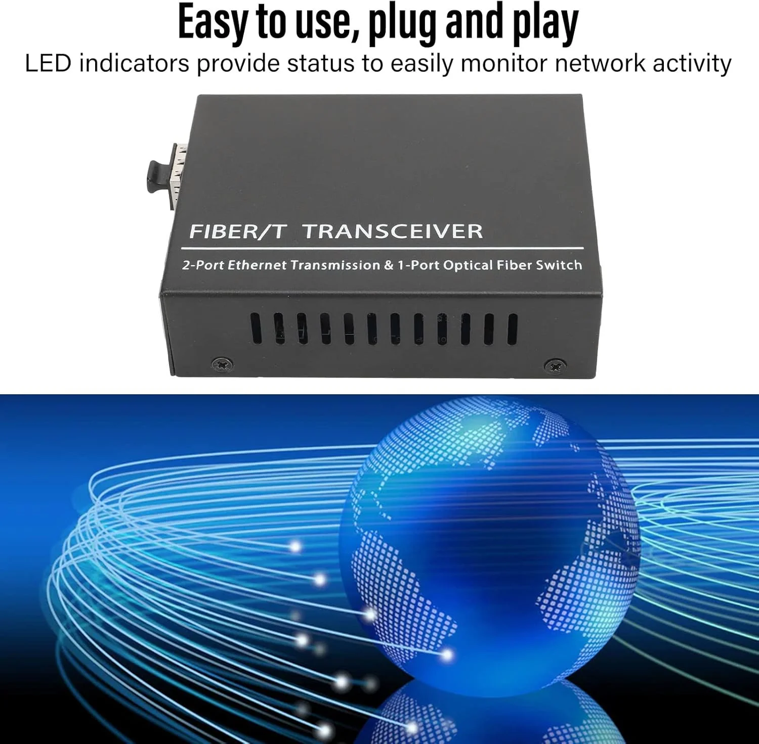 مبدل فیبر نوری گیگابیتی SFP به RJ45، مبدل رسانه ای اترنت گیگابیتی فیبر نوری برای اتصالات اترنت 10/100/1000 Base T