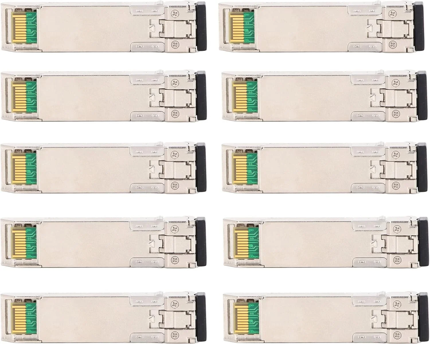 ماژول نوری گیگابیتی SFP تک حالته دو فیبر LC با سرعت انتقال سیگنال بالا، بسته 10 عددی
