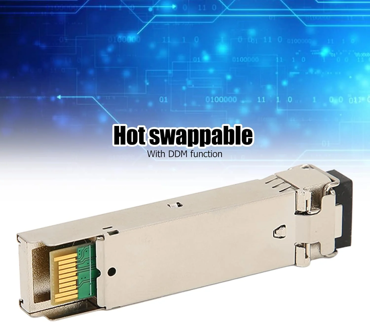 ماژول تکی فیبر نوری GOWENIC 1.25GBase SFP، فرستنده و گیرنده گیگابیتی SFP به LC تک حالته، ماژول نوری اترنت SFP RX1310nm، تا 40 کیلومتر، پشتیبانی از DDM برای سوئیچ ها و روترهای فیبر نوری