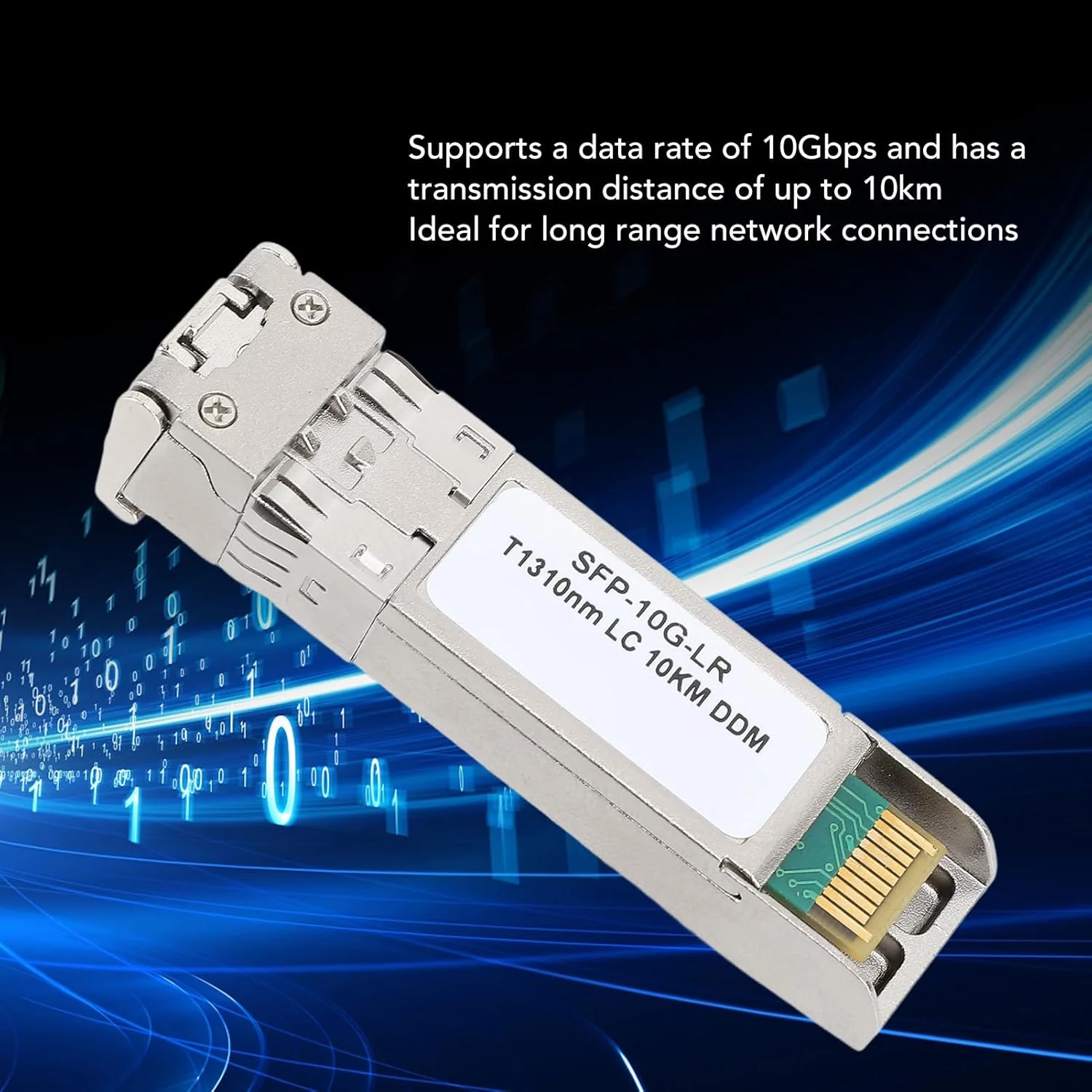 ماژول فرستنده و گیرنده نوری GOWENIC 10GBASE LR SFP+، فرستنده و گیرنده فیبر تک حالته 10G SFP برای SFP 10G LR، SMF، 1310 نانومتر، 10 کیلومتر