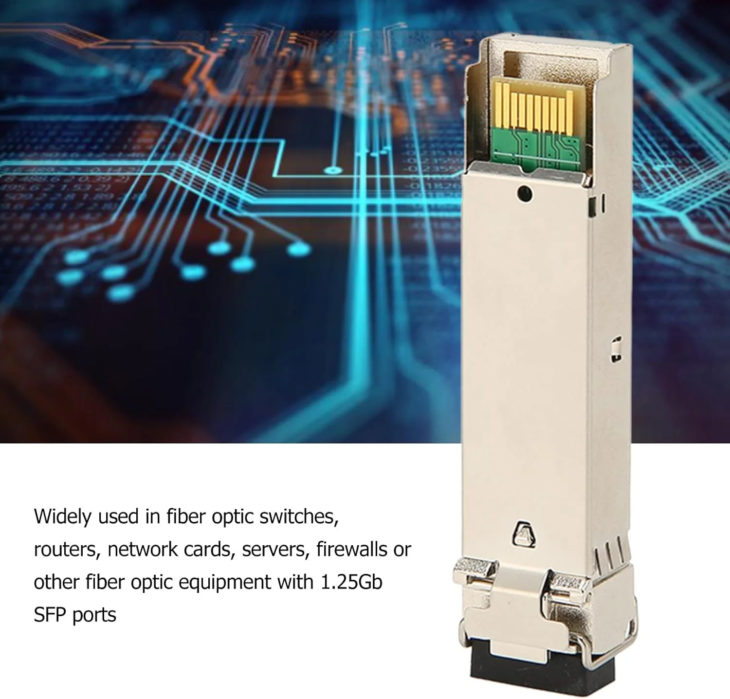 ماژول تکی فیبر نوری GOWENIC 1.25GBase SFP، فرستنده و گیرنده گیگابیتی SFP به LC تک حالته، ماژول نوری اترنت SFP RX1310nm، تا 40 کیلومتر، پشتیبانی از DDM برای سوئیچ ها و روترهای فیبر نوری