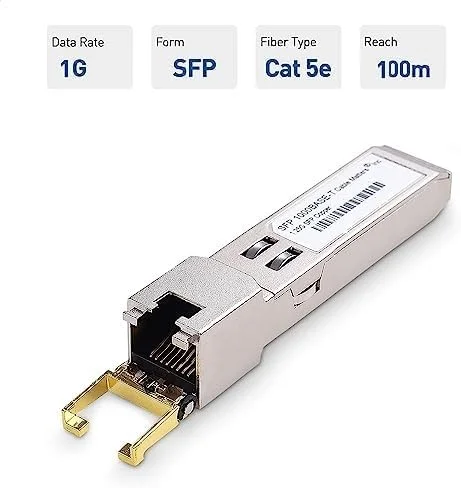 ماژول مسی هانوتک 1G RJ45 SFP، ماژول الکتریکی SFP مسی RJ45 1000Base-T، فرستنده و گیرنده نوری 300M