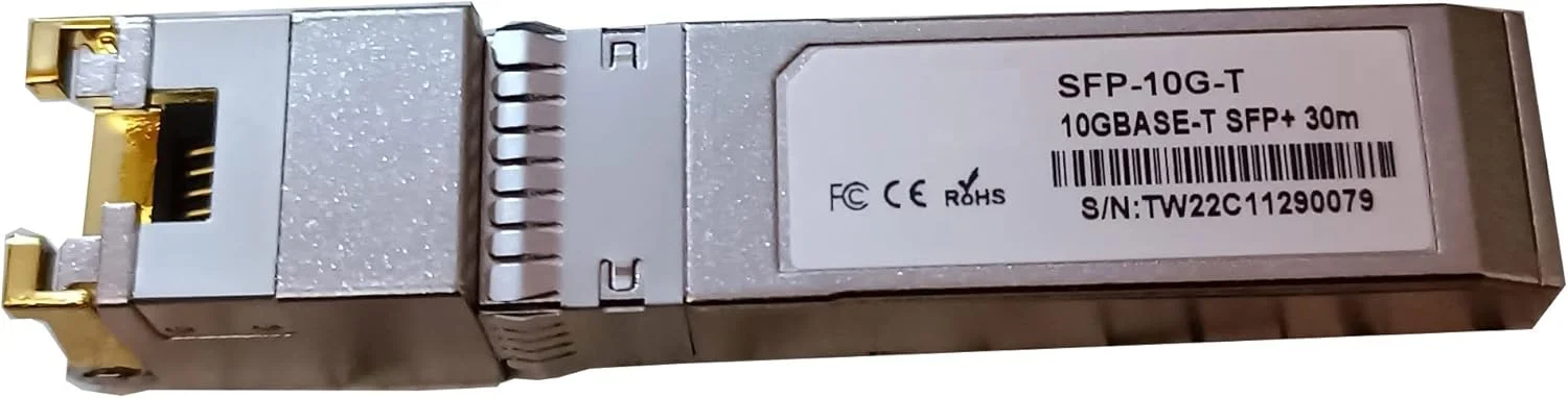 فرستنده و گیرنده نوری هانوتک 10G SFP+ الکتریکی RJ45، ماژول مسی اترنت 10Gbase-T SFP+، 300 متر