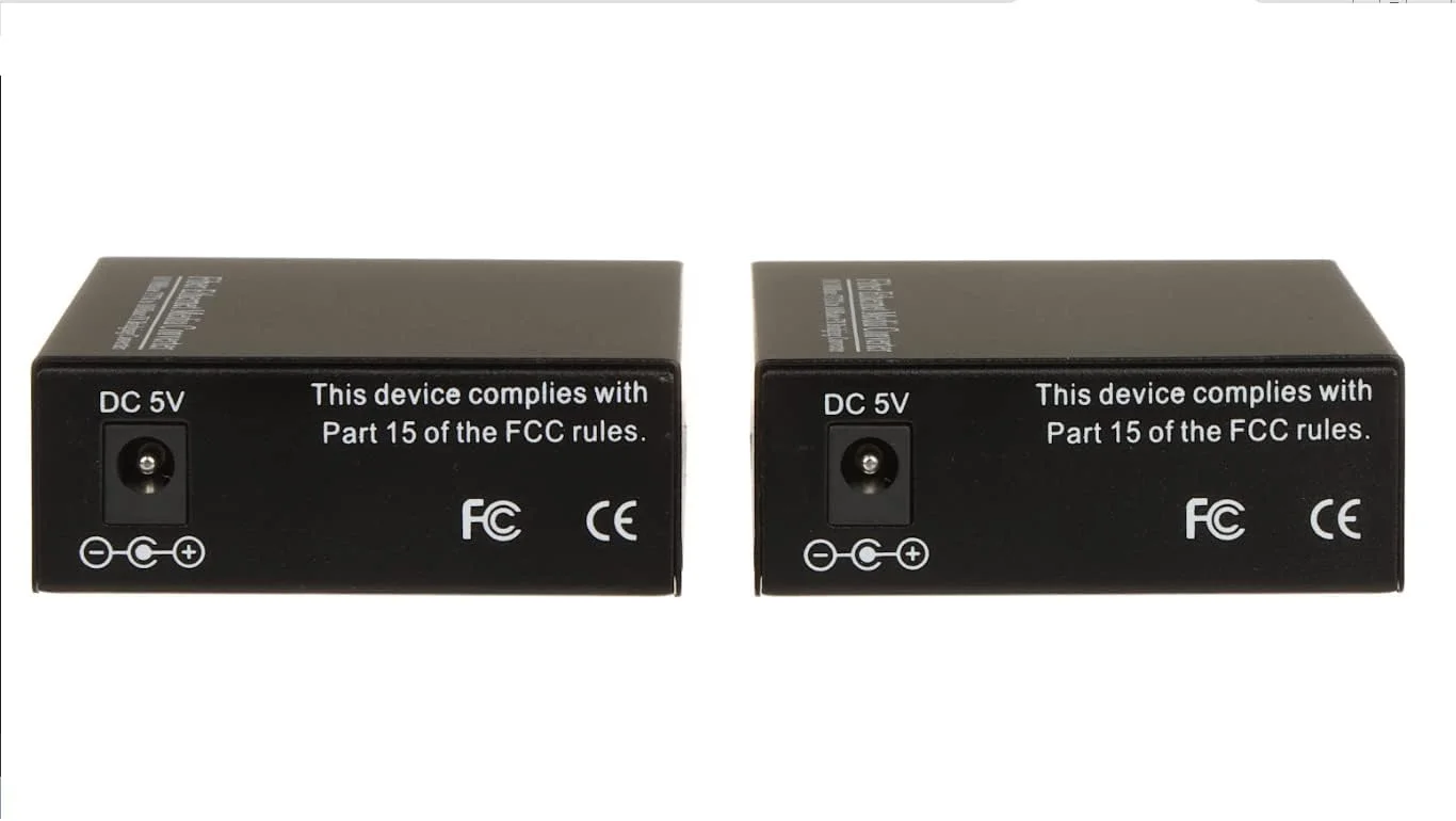 مبدل رسانه فیبر نوری هانوتک 10/100M فرستنده و گیرنده نوری 20KM، 100Base-Tx به 100Base-Fx تک حالته تک فیبر اترنت