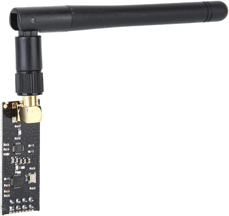 ماژول فرستنده و گیرنده بی سیم 2.4GHz NRF24L01P+PA+LNA با آنتن SMA برای ارتباطات فوق العاده دوربرد، انتقال RF پایدار، طراحی فشرده