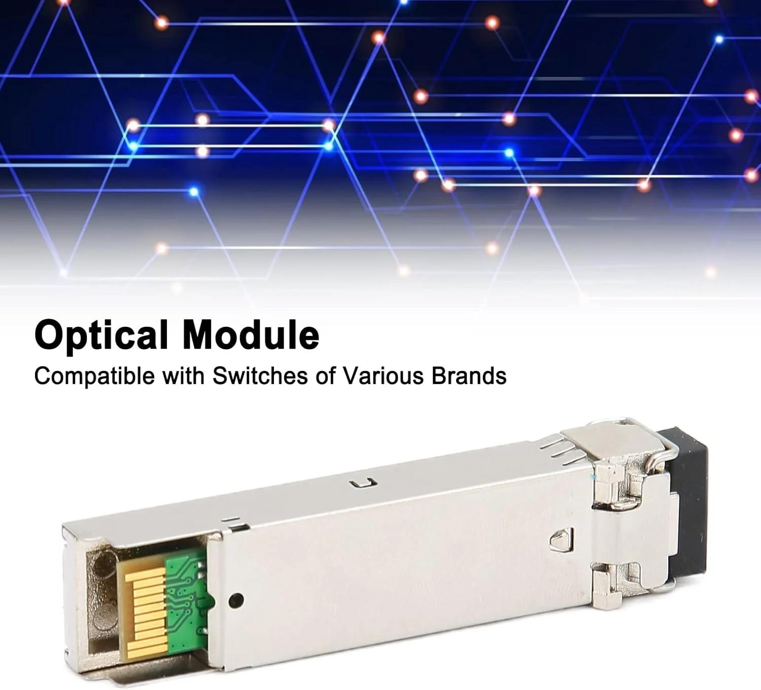 ماژول نوری SFP با سرعت 1.25G، رابط نوری LC تکی/دوتایی، فرستنده و گیرنده SFP با فاصله انتقال 20 کیلومتر برای سوئیچ نوری، آشکارساز نوری پین 1310 نانومتری، 3.3 ولت (فیبر دوگانه تک حالته)