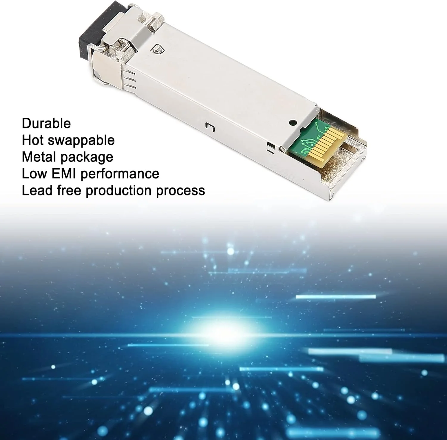 ماژول نوری SFP با سرعت 1.25G، رابط نوری LC تک/دوگانه، فرستنده و گیرنده SFP با فاصله انتقال 20 کیلومتر برای سوئیچ نوری، آشکارساز نوری پین 1310 نانومتری، 3.3 ولت (تک حالته تک فیبر) ماژول نوری SFP با سرعت 1.25G، رابط نوری LC تک/دوگانه، فرستنده و گیرنده SFP با فاصله انتقال 20 کیلومتر برای سوئیچ نوری، آشکارساز نوری پین 1310 نانومتری، 3.3 ولت (تک حالته تک فیبر)