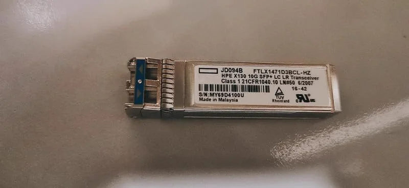 فرستنده و گیرنده JD094B X130 10G SFP+ LC LR 1310nm 10km SMF FTLX1471D3BCL-HZ