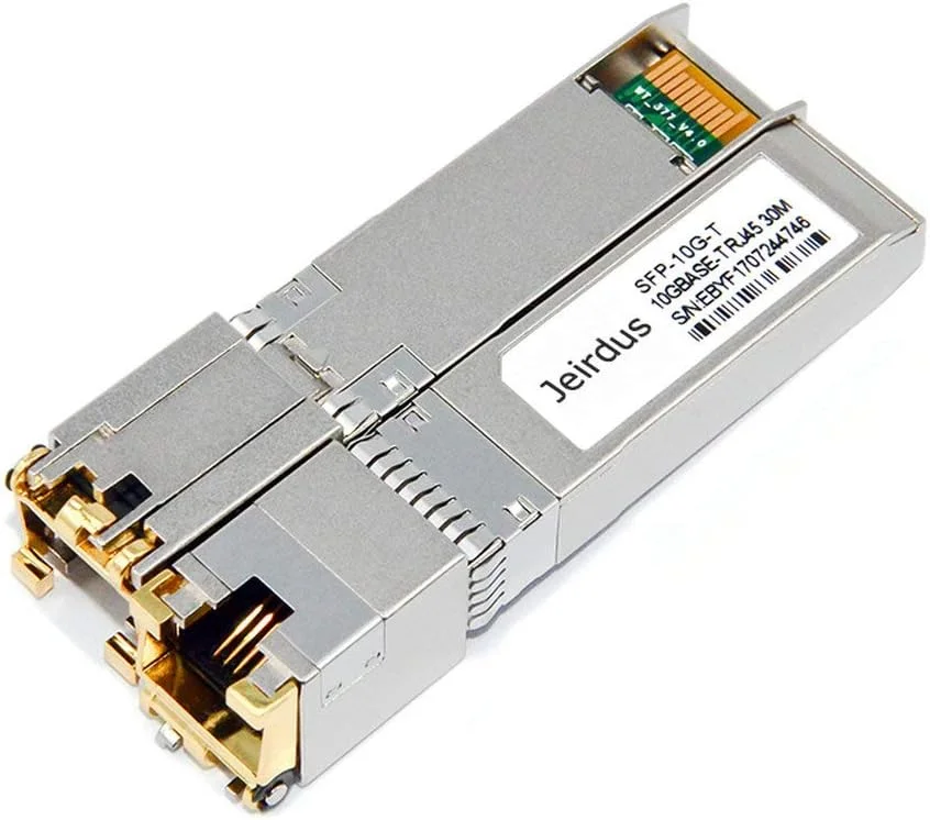 ماژول فرستنده و گیرنده مسی 10 گیگابیتی RJ45 SFP+ سازگار با HP، برد 30 متر (تک عددی) از Jeirdus