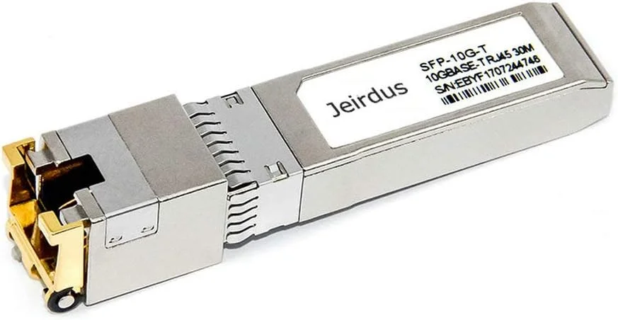 ماژول فرستنده و گیرنده مسی 10 گیگابیتی RJ45 SFP+ سازگار با HP، برد 30 متر (تک عددی) از Jeirdus