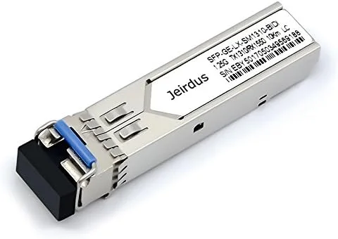 ماژول فرستنده و گیرنده فیبر نوری 1.25G SFP مدل BIDI WDM با کانکتور LC سینگلکس، 20 کیلومتر، طول موج 1310/1550 نانومتر (یک جفت) سازگار با TP-LINK TL-SM321A و TL-SM321B از برند Jeirdus