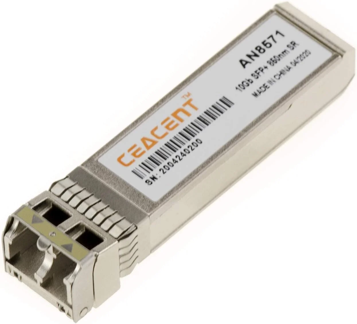 ماژول فرستنده و گیرنده فیبر نوری چند حالته KALEA-INFORMATIQUE 10GBase-SR LC SFP+. طول موج 850 نانومتر
