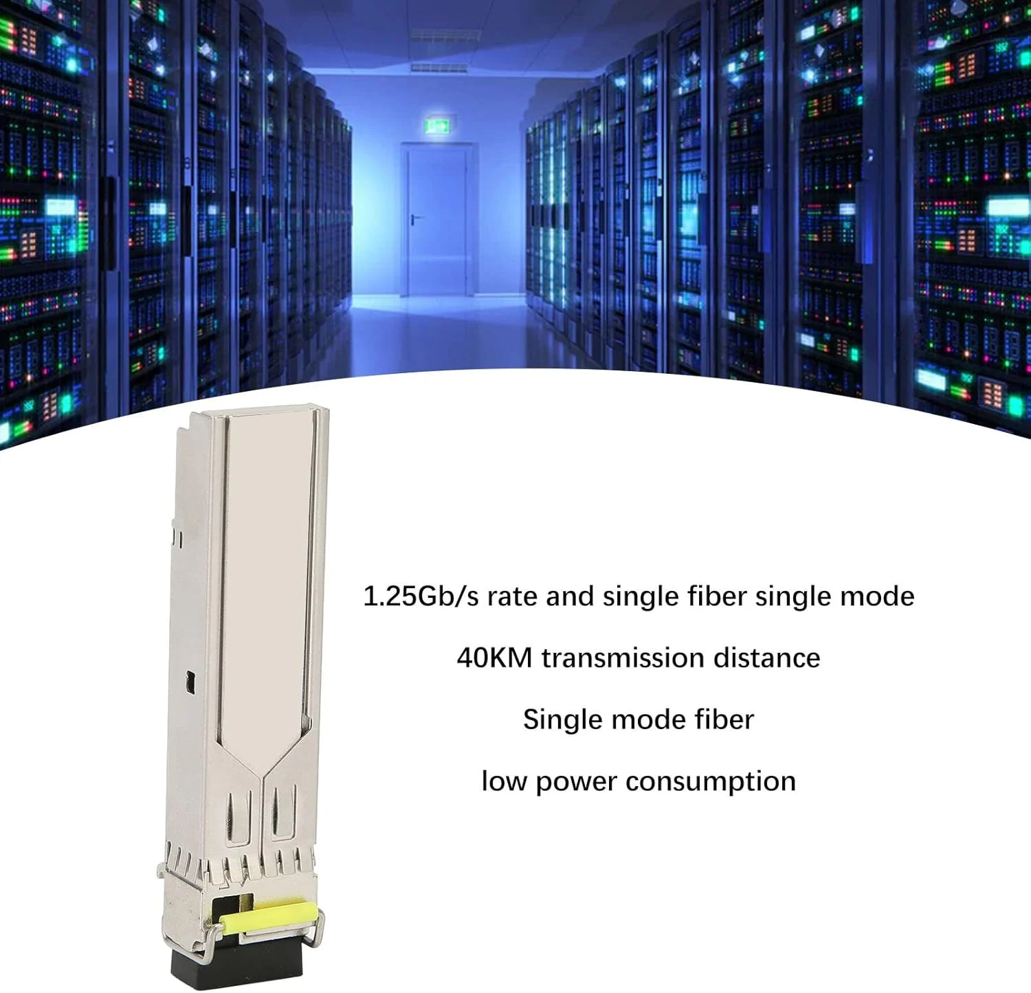 فرستنده و گیرنده نوری KOSDFOGE 1.25G SFP، سرعت 1.25 گیگابیت بر ثانیه، TX1550 RX1310 نانومتر، فیبر تک حالته 40 کیلومتر، آلیاژ روی، پشتیبانی از DDM، ماژول نوری SFP GE LX40 SM1550 BIDI برای روتر سوییچ