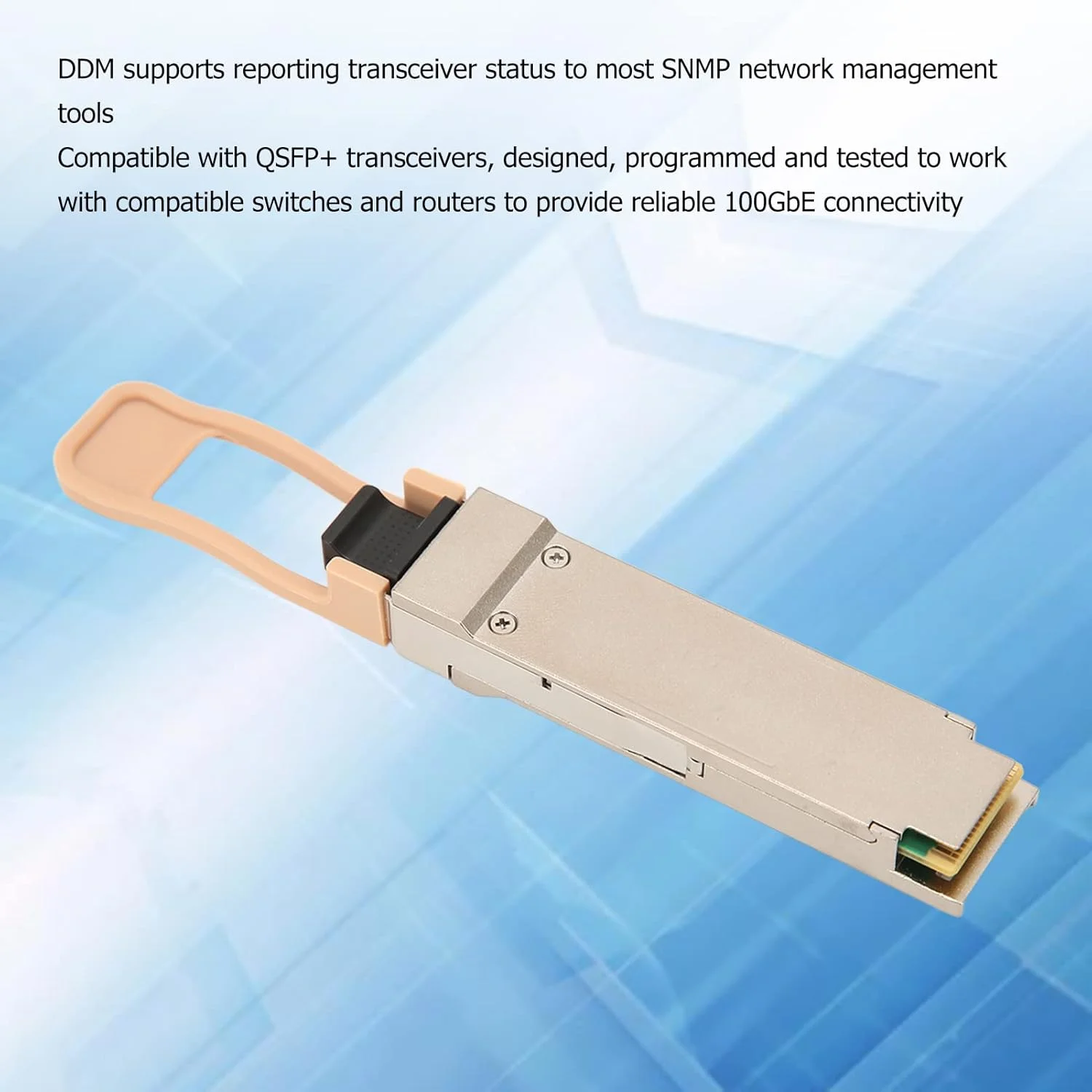 ماژول فرستنده و گیرنده نوری 100G QSFP برای فیبر دوگانه چند حالته 850 نانومتر، فاصله انتقال 100 متری، قابلیت تعویض سریع و سازگار با سوئیچ های سازگار با هوآوی و MSA