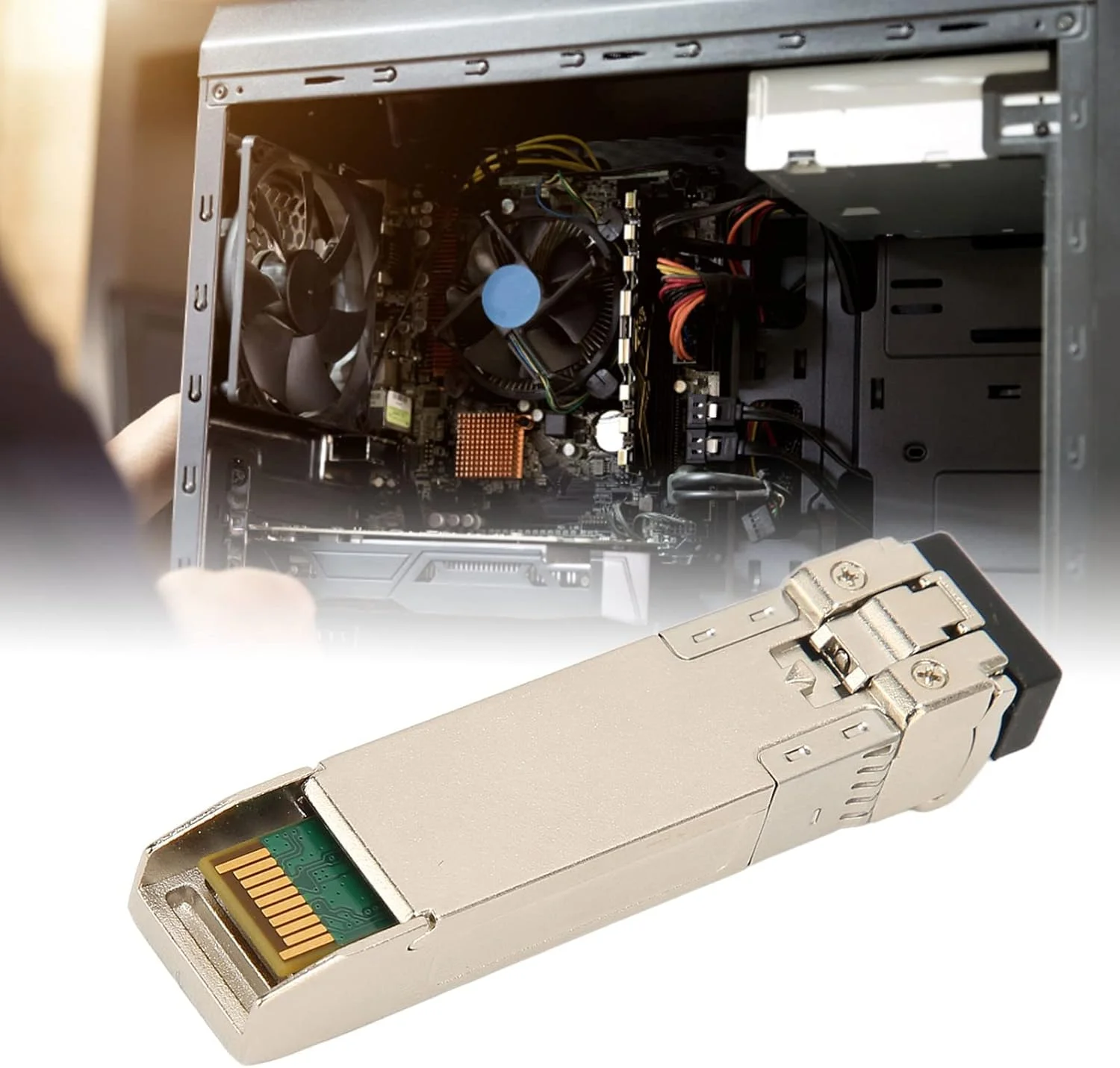 فرستنده و گیرنده SFP+ 10G تک حالته تک فیبر 1270 نانومتر LC انتقال 40 کیلومتر با پشتیبانی از DDM برای روترها