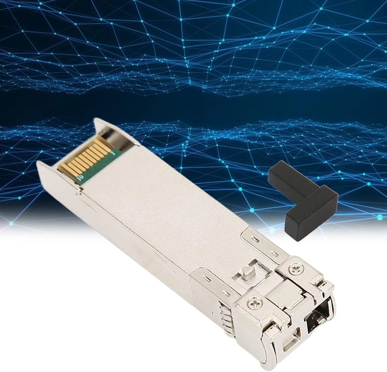 ماژول SFP، 10G تک حالته تک فیبر TX1270nm فاصله انتقال 10 کیلومتر آلیاژ روی SFP فرستنده و گیرنده نوری 10G برای سوئیچ های فیبر، روترها، کارت های شبکه