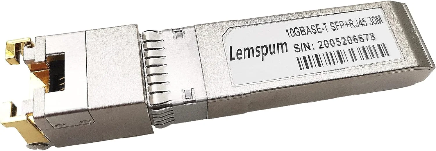 فرستنده و گیرنده 10GBASE-T SFP+ به RJ45، ماژول فرستنده و گیرنده نوری 10Gbe مسی 30 متری RJ-45 سازگار با سیسکو، یوبیکویتی UniFi UF-RJ45-10G، مراکی، میکروتیک، سوپرمیکرو، 1 عدد