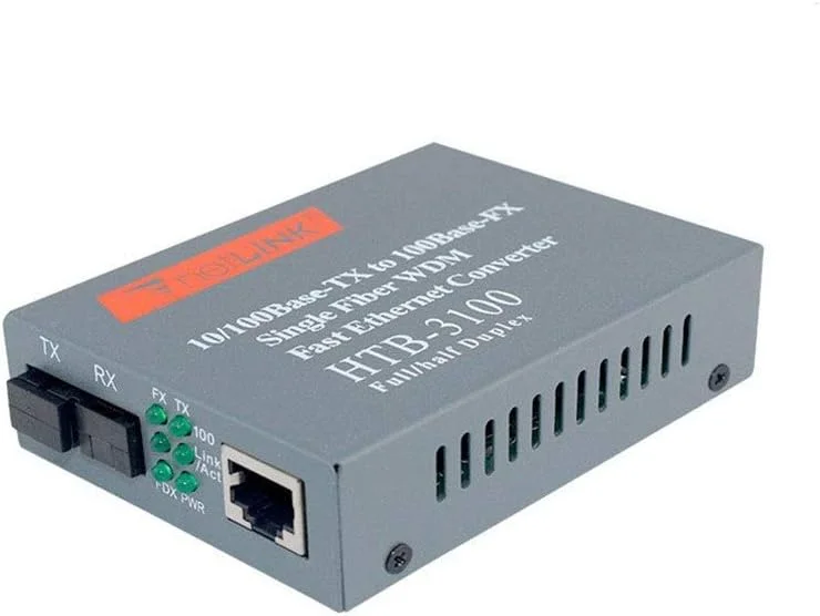 فرستنده و گیرنده فیبر نوری LOCZEK مدل HTB-3100B-25KM، مبدل فوتوالکتریک تک حالته تک فیبر 100M، سمت B