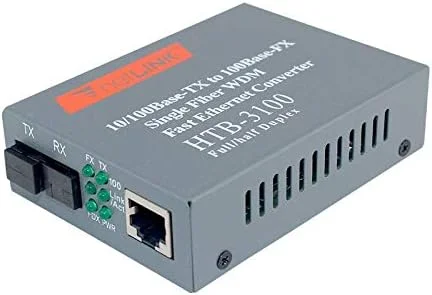 فرستنده و گیرنده فیبر نوری LOCZEK مدل HTB-3100B-25KM، مبدل فوتوالکتریک تک حالته تک فیبر 100M، سمت B