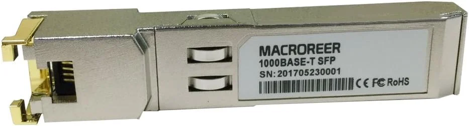 فرستنده و گیرنده مسی SFP سازگار با Ubiquiti مدل Macroreer 10/100/1000BASE-T RJ45 100m