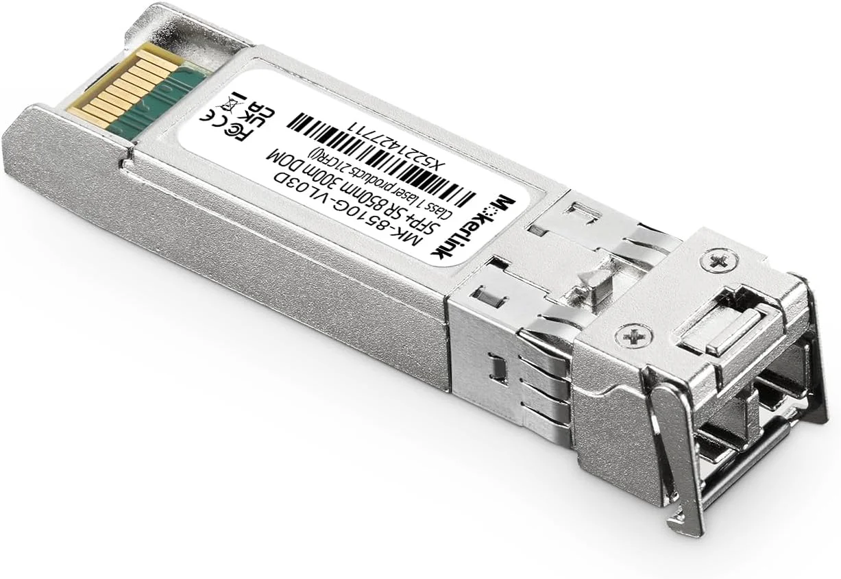 فرستنده و گیرنده MokerLink 10GBase-SR SFP+، 850 نانومتر MMF، تا 300 متر، سازگار با MokerLink، Binardat، Cisco، Meraki، Ubiquiti UniFi، Mikrotik، TP-Link و غیره