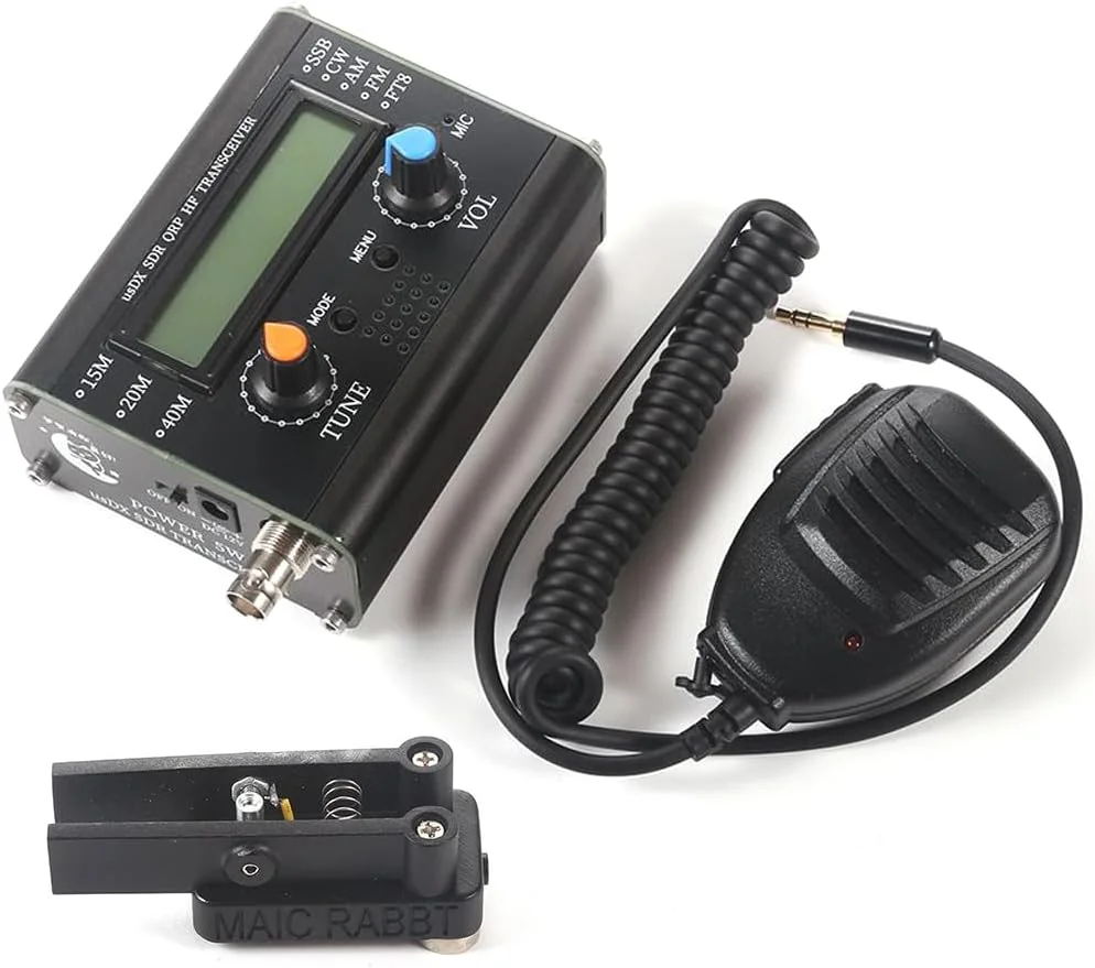 فرستنده و گیرنده Morelian 5W usDX QRP QCX-SSB به SSB سه باندی تمام حالته فرکانس بالا با میکروفون دستی